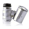 Microscope Accessories Kit 60x Mini Pocket LED Loupe Microscope Glass Jewellery Magnifier Microscope Slides view 3