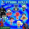 A G I Superhero String Dolls Charms - Set of 10 Danglers view 3