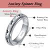 Ladytree Spinner Fidget Ring S925 Sterling Silver Cute Cat Animal Anxiety Worry Band Fidget Stress Relieving Boredom ADHD Autism Rings for Women Men,Size 7 view 4