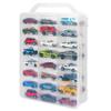 KISLANE Double Sided Storage Case for 48 Toy Cars, Matchbox Cars, Portable Transparent Storage Case with 48 Compartments, Case Only (Transparent) view 1
