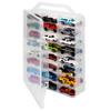 KISLANE Double Sided Storage Case for 48 Toy Cars, Matchbox Cars, Portable Transparent Storage Case with 48 Compartments, Case Only (Transparent) view 2