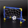 Froiny Mini Folding Football and Soccer Ball Goal Post Net Set with Pump Kids Sport Indoor Outdoor Home Toy Child Birthday Gift Yellow 18x12.71x9.84inch view 1