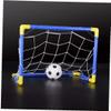 Froiny Mini Folding Football and Soccer Ball Goal Post Net Set with Pump Kids Sport Indoor Outdoor Home Toy Child Birthday Gift Yellow 18x12.71x9.84inch view 3