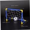 Froiny Mini Folding Football and Soccer Ball Goal Post Net Set with Pump Kids Sport Indoor Outdoor Home Toy Child Birthday Gift Yellow 18x12.71x9.84inch view 4