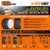 GRP GTJ03-XM7 1:8 GT New Tread Medium Hard White 20 Spoke Rubber Tires - Hard Rim view 4