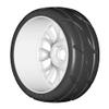 GRP GTJ03-XB3 1:8 GT New Tread Soft White 20 Spoke Rubber Tires - Hard Rim view 2