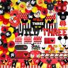 221 Pcs Red 3rd Birthday Party Decorations, Wild Three Balloons Arch Garland Kit, Third Bday Backdrop, TableCloth, Tableware for Boys 3th Birtdhay Party Supplies view 1