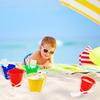 The Dreidel Company Beach Day Playsets (Pack of 12) 5.25" Sand Bucket Play Set Box Includes, Pail & Shovel Sand Toy for Boys and Girls Birthday Party Favor view 4