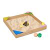 Relaxdays Sandpit, 4 Colourful Corner Seats, Sandpit Kit, Fir Wood, Sand Pit, Natural, 12 x 90 x 90 cm view 1
