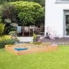 Relaxdays Sandpit, 4 Colourful Corner Seats, Sandpit Kit, Fir Wood, Sand Pit, Natural, 12 x 90 x 90 cm view 2