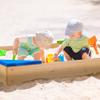 Relaxdays Sandpit, 4 Colourful Corner Seats, Sandpit Kit, Fir Wood, Sand Pit, Natural, 12 x 90 x 90 cm view 3
