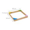 Relaxdays Sandpit, 4 Colourful Corner Seats, Sandpit Kit, Fir Wood, Sand Pit, Natural, 12 x 90 x 90 cm view 4