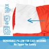 Jay Franco Kids Nap Mat with Embedded Pillow & Blanket  Soft 46"x20" Microfiber Sleeping Bag with Name Tag & Handle Red - Spiderman view 4