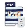 Jay Franco Kids Nap Mat with Embedded Pillow & Blanket  Soft 46"x20" Microfiber Sleeping Bag with Name Tag & Handle Blue - Bluey view 1