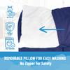 Jay Franco Kids Nap Mat with Embedded Pillow & Blanket  Soft 46"x20" Microfiber Sleeping Bag with Name Tag & Handle Blue - Bluey view 4