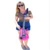Zugar Land 40" Rock Inflatable Guitars (4 Pack)  80s Rock n Roll Party Decorations, DJ Dance Vinyl Props Multicolor view 3