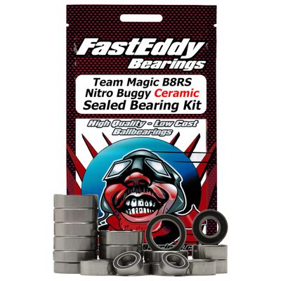 FastEddy Bearings Compatible with Team Magic B8RS Nitro Buggy Ceramic Sealed Bearing Kit
