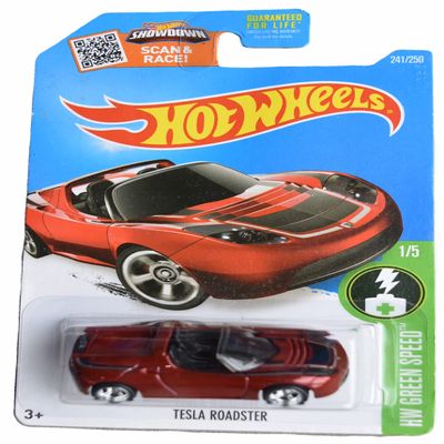 Hot Wheels Tesla Roadster, Super Treasure Hunt, 1:64 Scale Diecast Model Toy Car