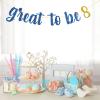 Belrew Great to Be 8 Banner, 8th Birthday Party Banner Decor, Eight Years Old Banner, 8th Birthday Party Decoration Supplies, Glittery Blue view 4