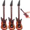 Zugar Land Red Hot Fiery Flame Rock Inflatable Guitar (3 Pack) Rock Star Style. 42". Vinyl. view 1