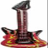 Zugar Land Red Hot Fiery Flame Rock Inflatable Guitar (3 Pack) Rock Star Style. 42". Vinyl. view 4