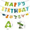 BIEUFBJI Dinosaur Banner - Dinosaur Theme Party Decoration, Indoor/Outdoor Hanging Decor, Kids Birthday Party Set view 2