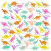 OuMuaMua 78pcs Glow in The Dark Dinosaur Toys Set, Mini Plastic Realistic Dinosaur Figures Glow Toys for Kids Goody Bag Stuffers, Dinosaurs Theme Party Favors Supplies view 1