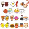 Eersida 50 Pcs Anxiety Sensory Stickers Textured Strips Stickers Food Theme Desk Fidget Anti Stress for Adults Phone Desk Laptop Office Supplies, 10 Styles view 1
