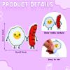 Eersida 50 Pcs Anxiety Sensory Stickers Textured Strips Stickers Food Theme Desk Fidget Anti Stress for Adults Phone Desk Laptop Office Supplies, 10 Styles view 2
