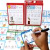 THINK2MASTER Premium 186 Laminated Alphabet, Sight Words, Phonics Flash Cards & aminated Workbook & Flash Cards - Alphabet, Numbers & Words Reusable Book for PreK & Kindergarten view 3