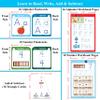 THINK2MASTER Premium 186 Laminated Alphabet, Sight Words, Phonics Flash Cards & aminated Workbook & Flash Cards - Alphabet, Numbers & Words Reusable Book for PreK & Kindergarten view 4