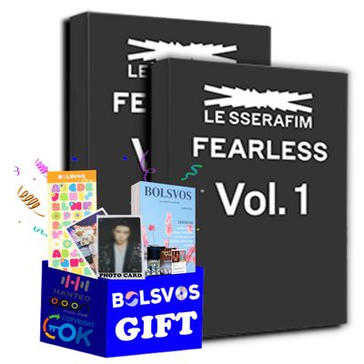 Dreamus LE SSERAFIM - Fearless [Full Set ver.] (1st Mini Album) 2 Albums+Pre Order Limited Benefits+BolsVos K-POP eBook (21p), 1EA BolsVos Stickers for Toploader, Photocards