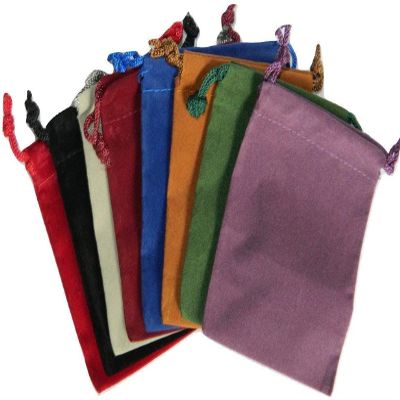 8 Small Dice Bags 3 x 4 in Assorted Colors
