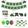 Camouflage Army Party decoration Birthday Party, We Are Proud Of You, Cake with 3D Paper Centerpiece Camouflage Spiral Hanging Decoration Cake Planting Flag view 2