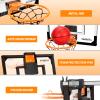 Pro Indoor Mini Basketball Hoop Set for Kids Adults, Over Door Automatic Scoring Basketball Hoop with 4 Rubber 6" Balls, Boost Wall Mount Basketball Hoops with Electronic Scoreboard Large Dunk Rim view 2
