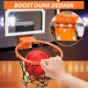 Pro Indoor Mini Basketball Hoop Set for Kids Adults, Over Door Automatic Scoring Basketball Hoop with 4 Rubber 6" Balls, Boost Wall Mount Basketball Hoops with Electronic Scoreboard Large Dunk Rim view 4