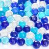 FUTUREPLUSX 75PCS Blue Marbles Bulk, for Kids Marble Run Games, Fillers Aquarium Pebbles view 1
