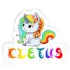 12 Stickers Cletus Rainbow Colors Unicorn (2pcs 5.5inch, 4pcs 2.5inch, 6pcs 1.8inch) view 1