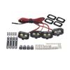 DKKY RC Car Lights LED Spotlights 1/10 Scale RC Crawler Accessories for Axial SCX10 90046 Traxxas TRX4 TRX6 Wraith RR10 MST Redcat Gen8 (4 Dual Lights Without Controller) view 1