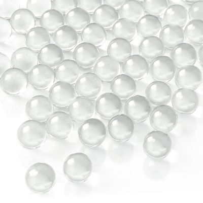SallyFashion 75PCS Glass Marbles, 0.6 Inches Clear Marbles, for Kids Marble Run, Board Marble Racing Toys, Vase Fillers, DIY Home Decorations