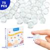 SallyFashion 75PCS Glass Marbles, 0.6 Inches Clear Marbles, for Kids Marble Run, Board Marble Racing Toys, Vase Fillers, DIY Home Decorations view 2