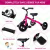 XPIY Tricycle for Toddlers Age 2-5 Years Old, 3 in 1 Folding Toddler Bike for Boys and Girls, Kids' Bike Trike with Detachable Pedal and Adjustable Seat (Pink) view 3