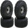 R.S 4PCS 120MM 1.9" Rubber Pitbull Tires & Metal Beadlock Wheel Rims for 1:10 RC Rock Crawler car Axial SCX10 90046 TRX-4 S291 view 1