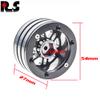 R.S 4PCS 120MM 1.9" Rubber Pitbull Tires & Metal Beadlock Wheel Rims for 1:10 RC Rock Crawler car Axial SCX10 90046 TRX-4 S291 view 3