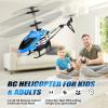 Dolanus RC Helicopters - Remote Control Helicopter Toys: One Key Take-Off/Landing, Automatic Altitude Hold, LED Light & 3.5 Channel Gyro Stabilizer, Flying Toys - Gift for Boys/Girls Kids Adults, Blue view 2