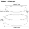 UHAPPYEE Extra Large Soft Ball Pit for Toddler, 51 x 11.8 in Foam Ball Pit for Baby Kids - White view 4