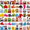 56 Pack Mini Plush Animals Toys Bulk, Small Stuffed Ocean Animal Toy Set, Keychain Decoration for Claw Machine, Birthday Party Favor, Goodie Bag Fillers, Valentines Classroom Prize Box, School Reward view 1