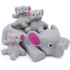 Bath Toys for Toddlers Infants 6 Months+, Floating Bathtub Elephant Toys Squeak Rubber Animal 4 Piece Set, Pool Beach Party Gift for Kids Boys Girls Water Fun and Shower Time view 1