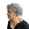 Mosicke Old Man Mask Latex Elder Halloween Mask Old Person Cosplay Mask with Gray Wig (women) view 3