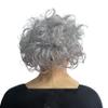 Mosicke Old Man Mask Latex Elder Halloween Mask Old Person Cosplay Mask with Gray Wig (women) view 4